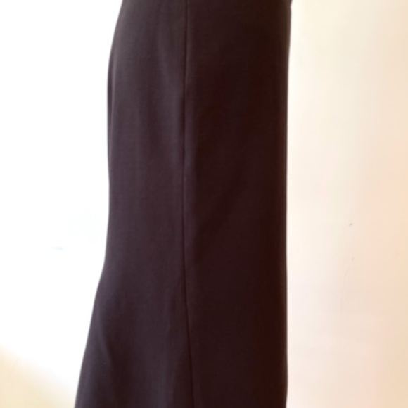 Brown Wool Crepe Pencil Skirt by Sunhee Moon with 2 Back Kick Pleats - Picture 6 of 12